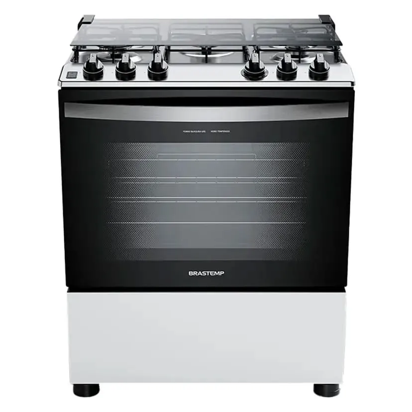 Fogão 5 bocas inox Brastemp