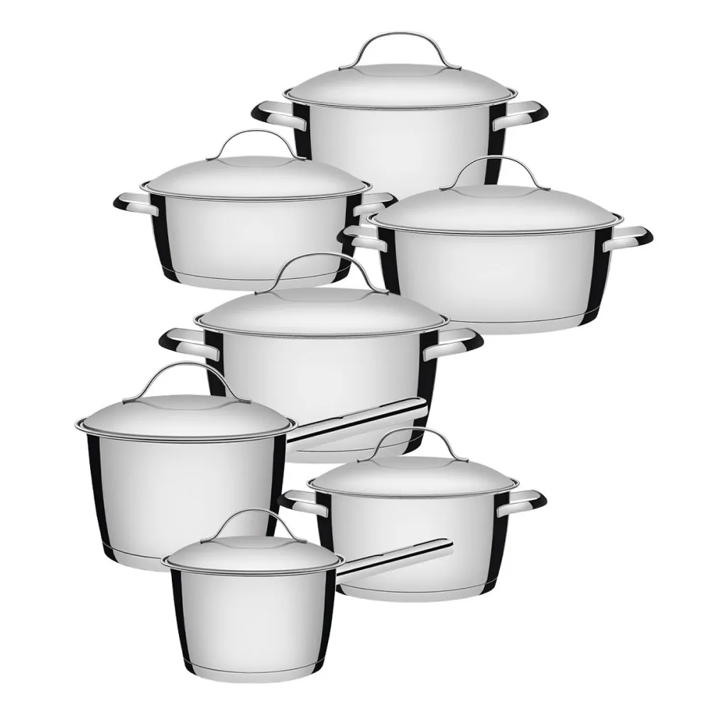 Jogo de Panelas Tramontina Inox Allegra 7 Peças
